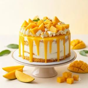 Mango Drip Cake