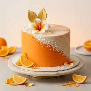 Orange & White CAke